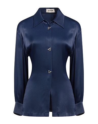 AERON Solid colour shirts & blouses Navy blue 100% Viscose