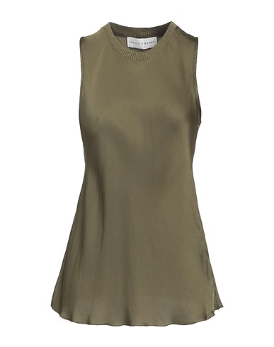 SKILLS & GENES Top Military green 100% Viscose