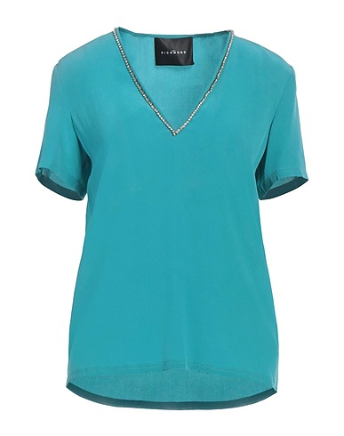 JOHN RICHMOND Silk top Turquoise 100% Silk
