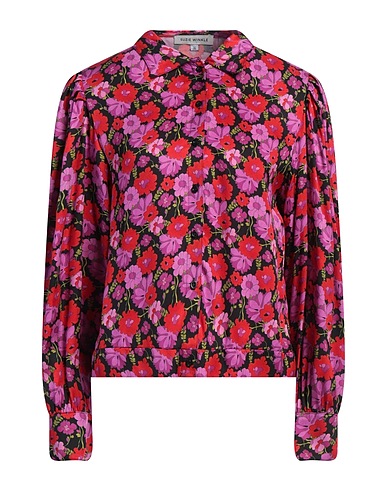 SUZIE WINKLE Camicie e bluse a fiori Rosso 100% Viscosa