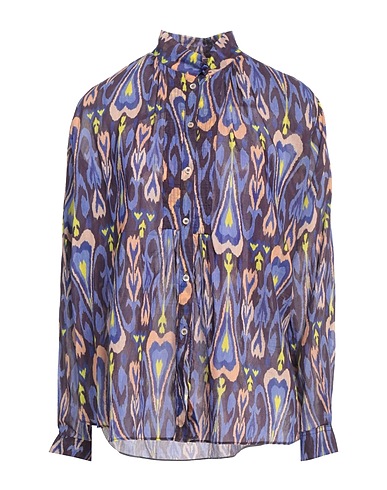 FORTE_FORTE Patterned shirts & blouses Plum 73% Cotton, 27% Silk