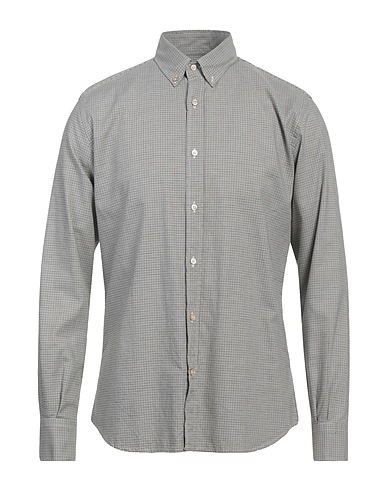 BROOKSFIELD Patterned shirt Green 100% Cotton