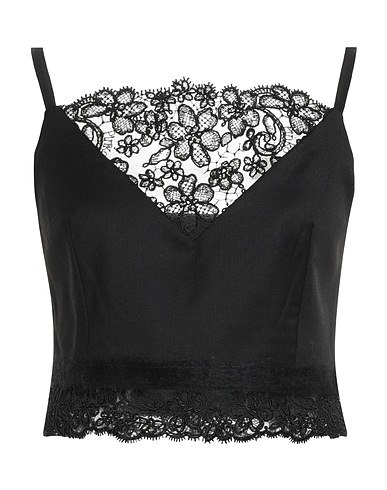 PINKO Top Black 55% Lambswool, 28% Polyester, 15% Viscose, 2% Elastane