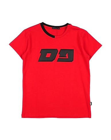 DANIELE ALESSANDRINI T-shirt Red 95% Cotton, 5% Elastane