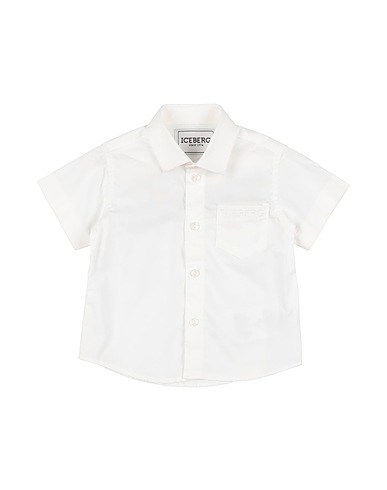ICEBERG Patterned shirt White 97% Cotton, 3% Elastane