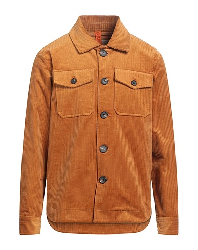 AT.P.CO Solid colour shirt Marigold 97% Cotton, 3% Elastane
