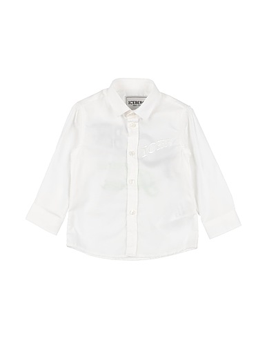 ICEBERG Patterned shirt White 97% Cotton, 3% Elastane