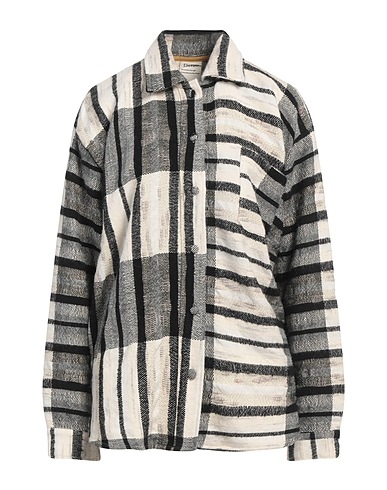 ESCVDO Camicia a righe Avorio 50% Cotone, 50% Lana di alpaca