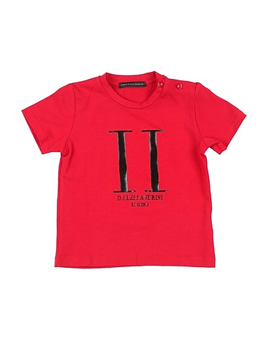 DANIELE ALESSANDRINI T-shirt Red 90% Cotton, 10% Elastane