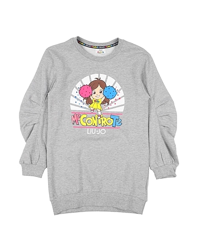 LIU •JO Sweatshirt ME CONTRO TE GRIGIO 95% Cotton, 5% Elastane