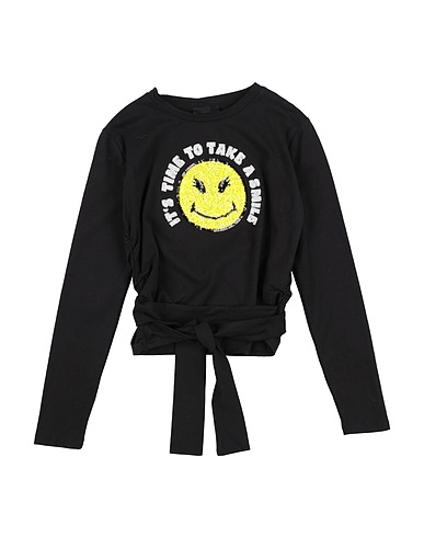 FUN & FUN T-shirt Black 95% Cotton, 5% Elastane