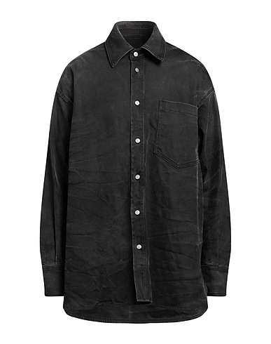 MM6 MAISON MARGIELA Denim shirt Black 98% Cotton, 2% Elastane