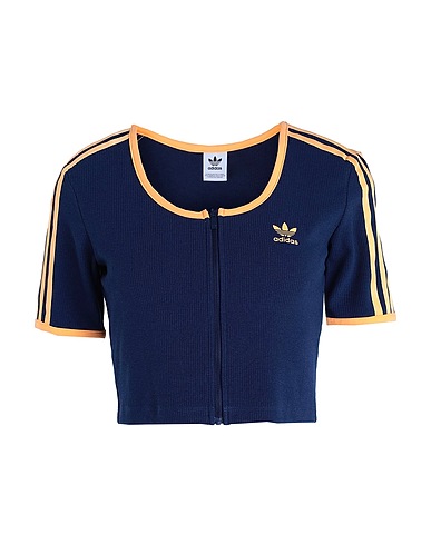 ADIDAS ORIGINALS Top RIB SS FZ TOP
 Navy blue 47% Viscose, 43% Cotton, 10% Elastane