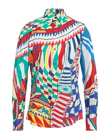 DOLCE&GABBANA Patterned shirt White 100% Cotton