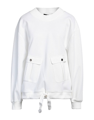 KARL LAGERFELD Felpa Bianco 100% Poliestere, Cotone, Elastan