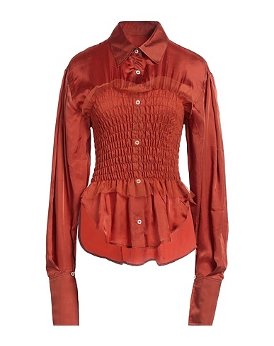 VIKTOR & ROLF Solid color shirts & blouses Rust 85% Cotton, 15% Polyester