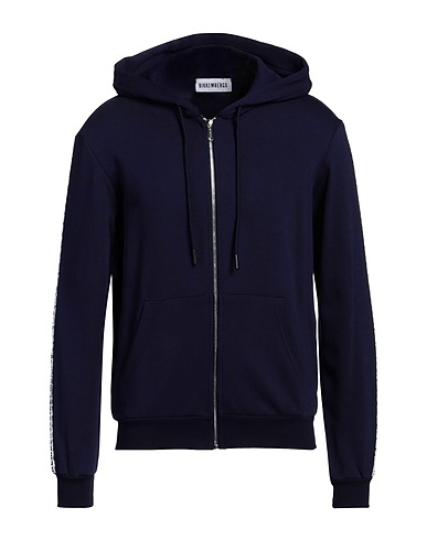 BIKKEMBERGS Hooded track jacket  Blue 100% Cotton