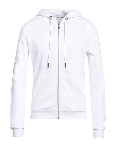 BIKKEMBERGS Hooded track jacket  White 100% Cotton