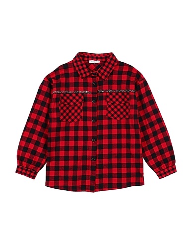 MEILISA BAI Camicie  e bluse fantasia Rosso 100% Cotone
