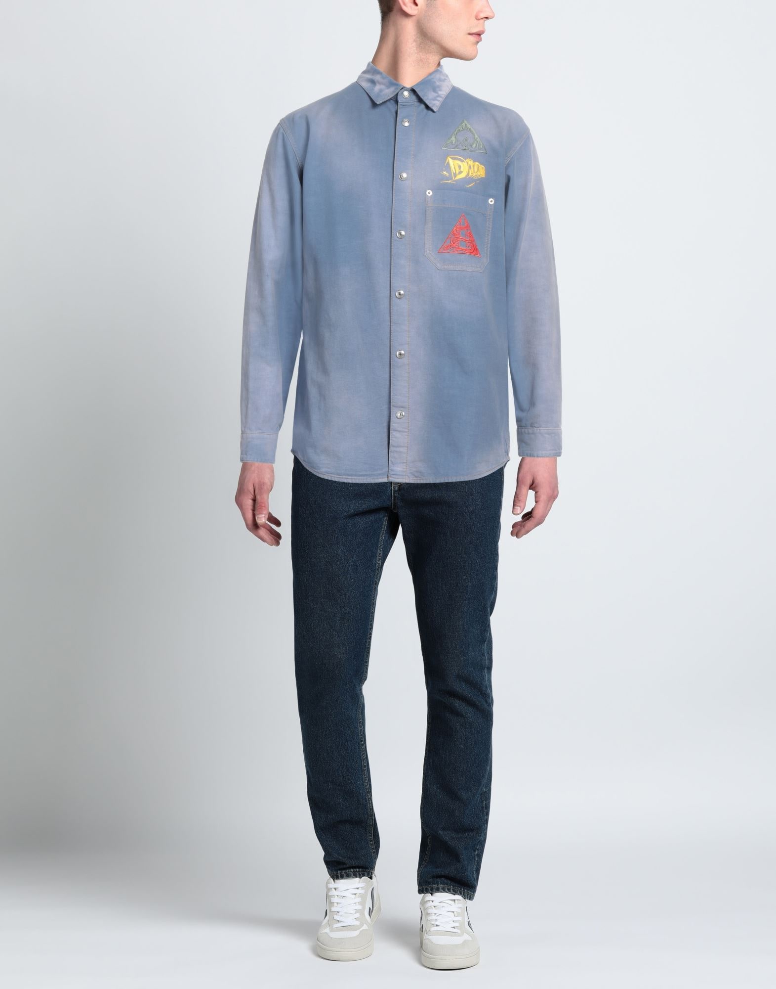 DIOR シャツ | デニムシャツ ブルーグレー メンズ | YOOX