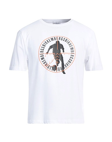 BIKKEMBERGS T-shirt Bianco 95% Cotone, 5% Elastan