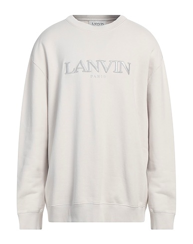 LANVIN Sweatshirt Light grey 100% Cotton, Polyester, Elastane
