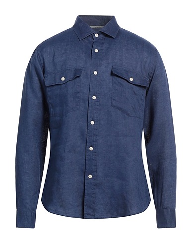 AT.P.CO 탑 & 티셔츠 블루 100% 리넨