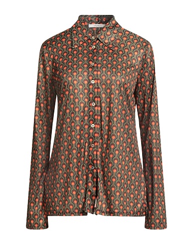 MALÌPARMI Patterned shirts & blouses Military green 100% Polyester