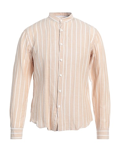 AT.P.CO Camicia a righe Beige 50% Lino, 50% Viscosa