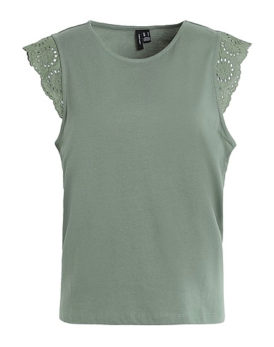 VERO MODA Top Sage green 100% Organic cotton