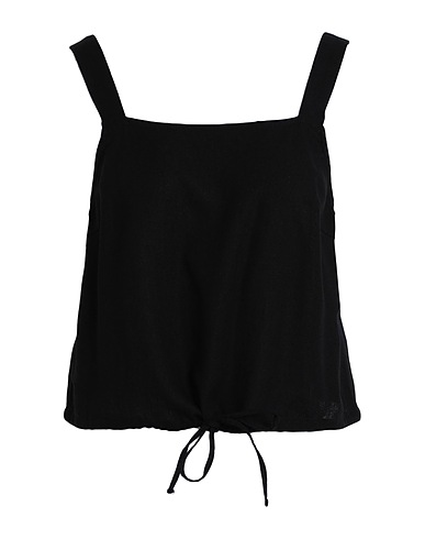 VERO MODA Top Black 55% EcoVero™ viscose, 45% Linen