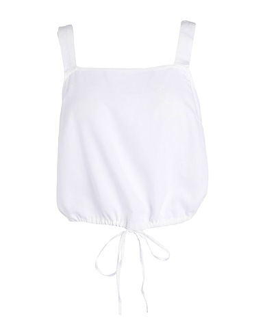 VERO MODA Top Bianco 55% Viscosa EcoVero™, 45% Lino