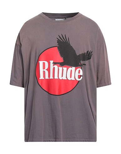 RHUDE T-shirt Taupe 100% Cotton