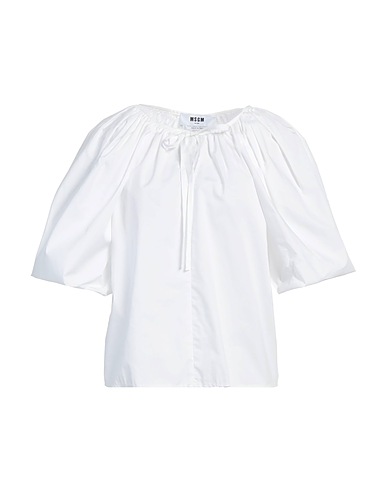 MSGM Top Bianco 100% Cotone