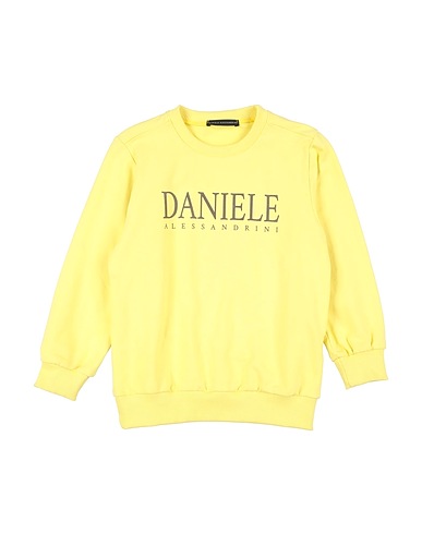 DANIELE ALESSANDRINI Sweatshirt Yellow 95% Cotton, 5% Elastane