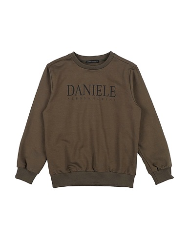 DANIELE ALESSANDRINI Sweatshirt Military green 95% Cotton, 5% Elastane