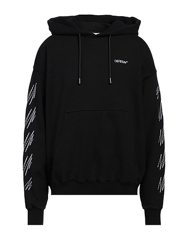 OFF-WHITE™ Hooded sweatshirt Black 100% Cotton, Elastane