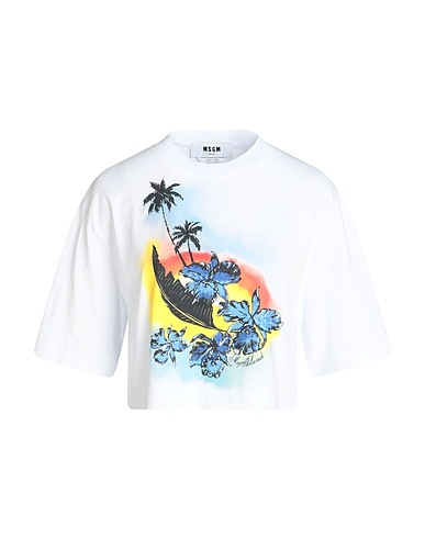 MSGM Crop top White 100% Cotton