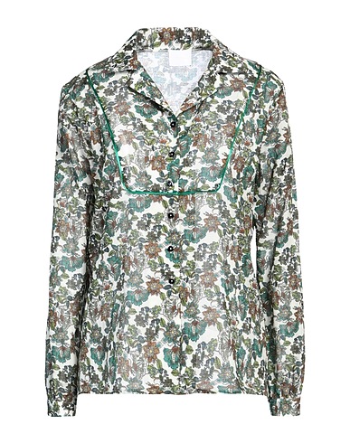 MERCI ITALIA Floral shirts & blouses Green 100% Cotton
