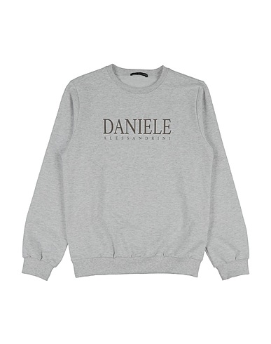 DANIELE ALESSANDRINI Sweatshirt Grau 95% Baumwolle, 5% Elastan