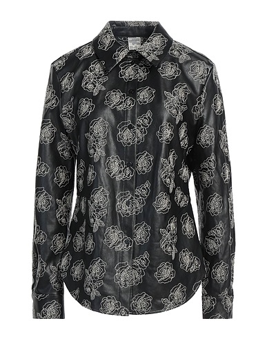 BAUM UND PFERDGARTEN Floral shirts & blouses Black 100% Polyurethane