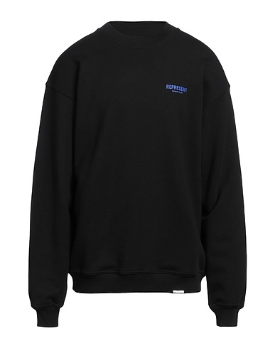 REPRESENT Felpa Nero 100% Cotone, Elastan