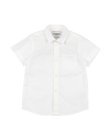 ICEBERG Patterned shirt White 97% Cotton, 3% Elastane