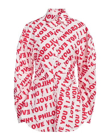 PHILOSOPHY di LORENZO SERAFINI Camicie  e bluse fantasia Rosso 100% Cotone