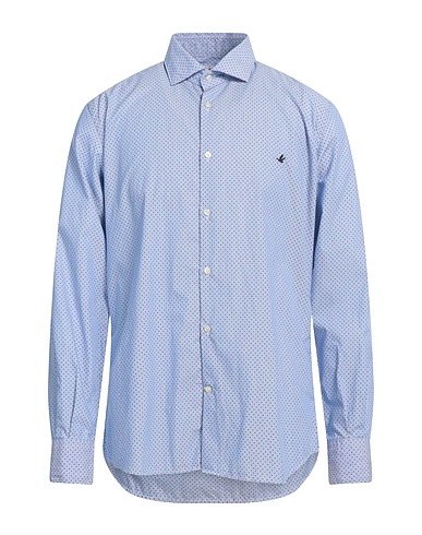 BROOKSFIELD Patterned shirt Blue 100% Cotton