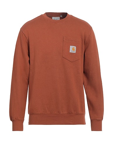 CARHARTT Sweatshirt Brown 100% Cotton, Elastane