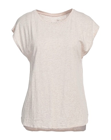 JUVIA Basic T-Shirt Beige 52% Cotton, 48% Viscose