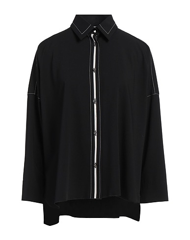 SHI.RT Milano Patterned shirts & blouses Black 64% Polyester, 30% Viscose, 4% Elastane, 2% Virgin Wool