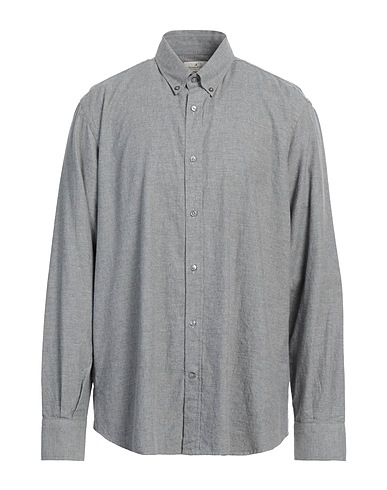 BROOKSFIELD Camicia tinta unita Grigio 100% Cotone