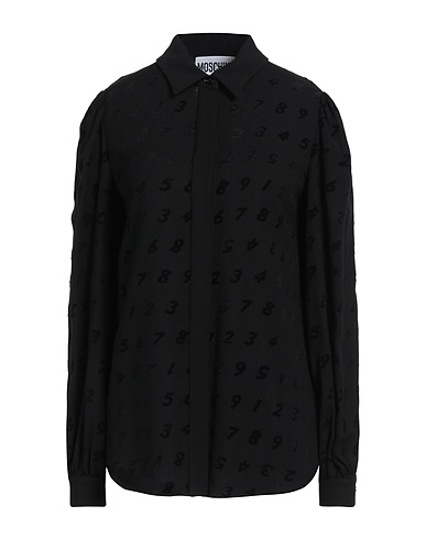 MOSCHINO シャツ ブラック レーヨン 80% / バージンウール 20%